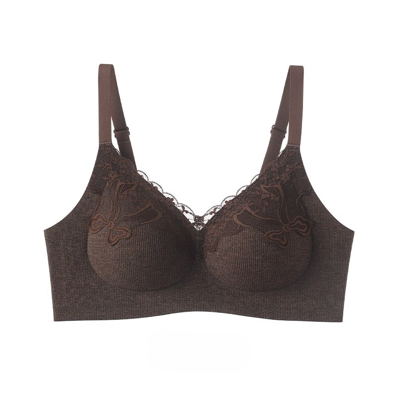 Women Fashion Ribbed Lace Bral - Wirefree Bra Comfort ulasan dan harga