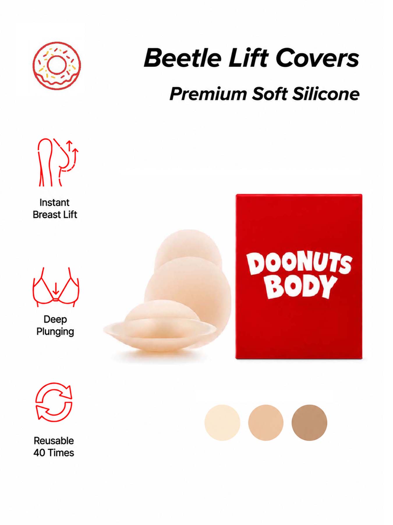 DOONUTS Invisible Breast Lift  - Push Up Bra Silicone ulasan dan harga