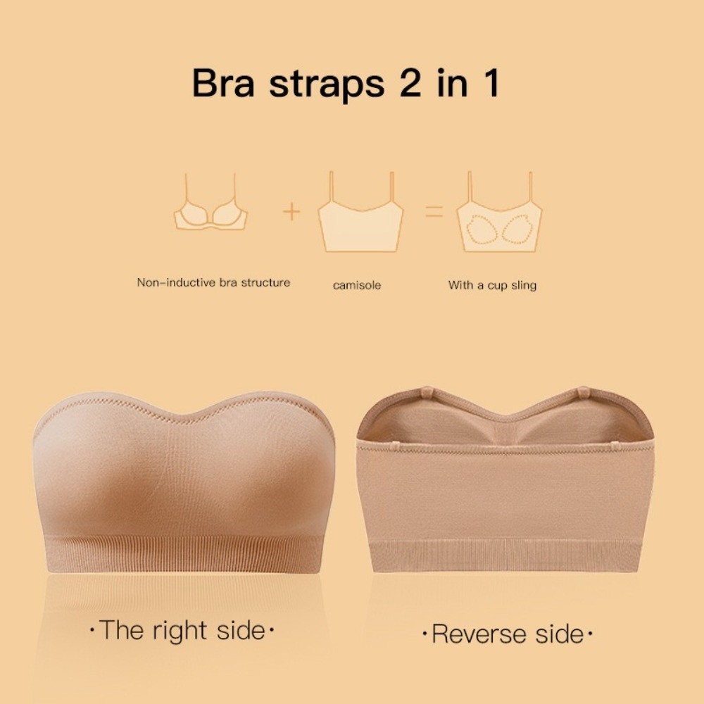 Soft with Padding Strapless Ba - Push Up Bra Silicone ulasan dan harga